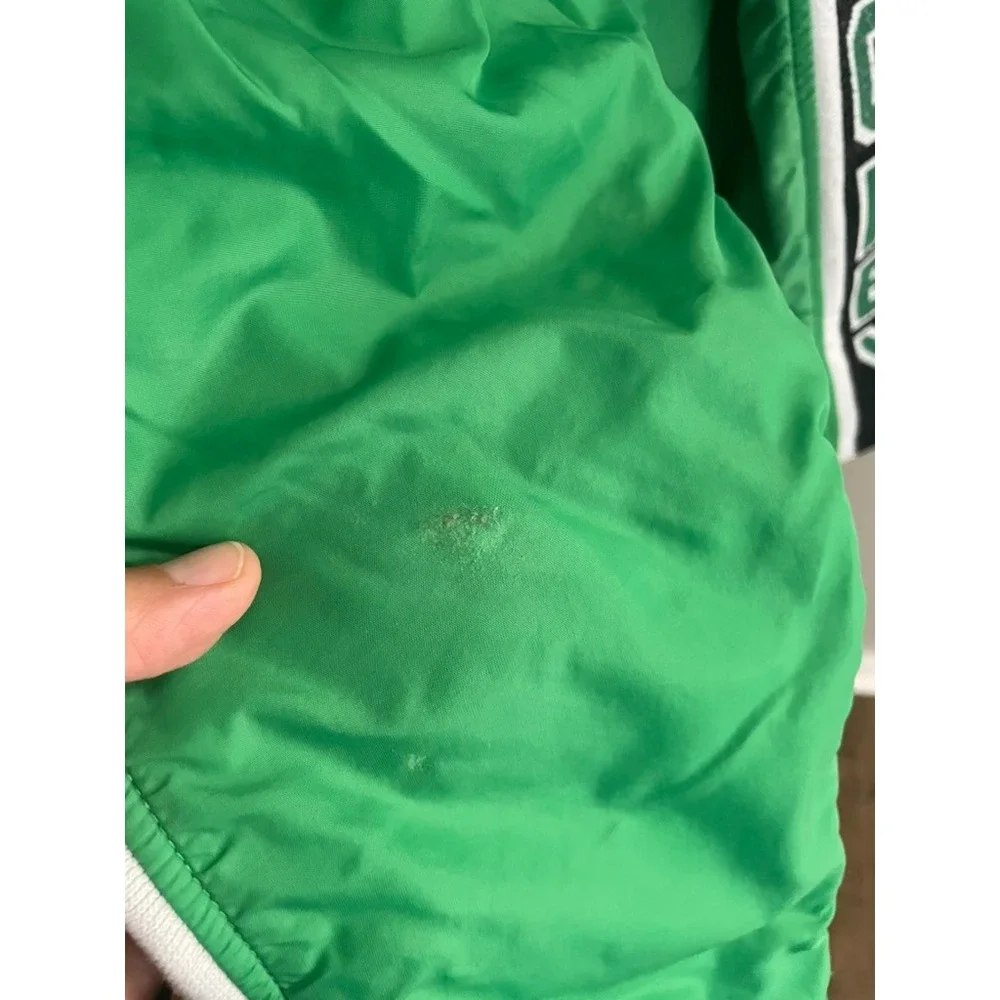 Vintage In Play UND Hockey Kids Small Green Nylon Track Pants Made in USA